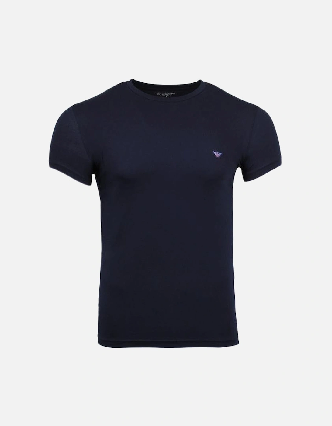 Shiny Logo Organic Cotton T-Shirt, Armani Blue, 2 of 1