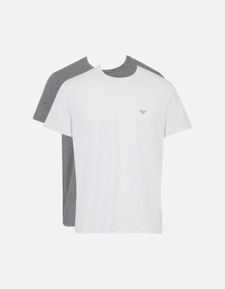 2-Pack Endurance Crew-Neck T-Shirts, Grey/White