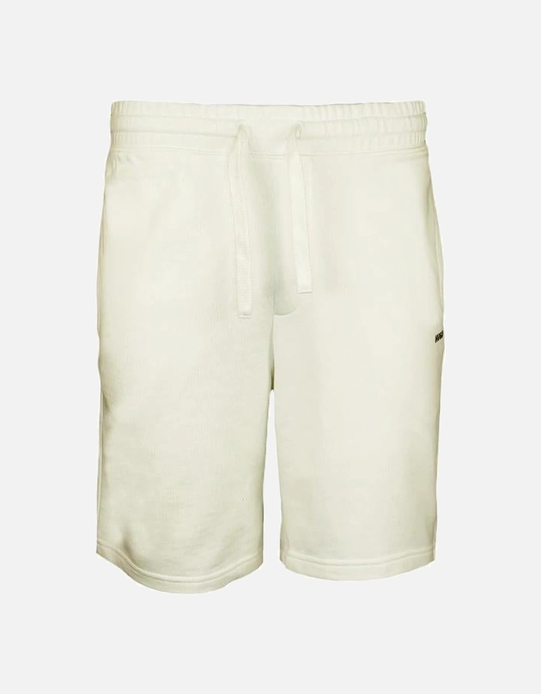 HUGO "Dayono" Relaxed-fit shorts in cotton terry with logo print, Natural, 2 of 1