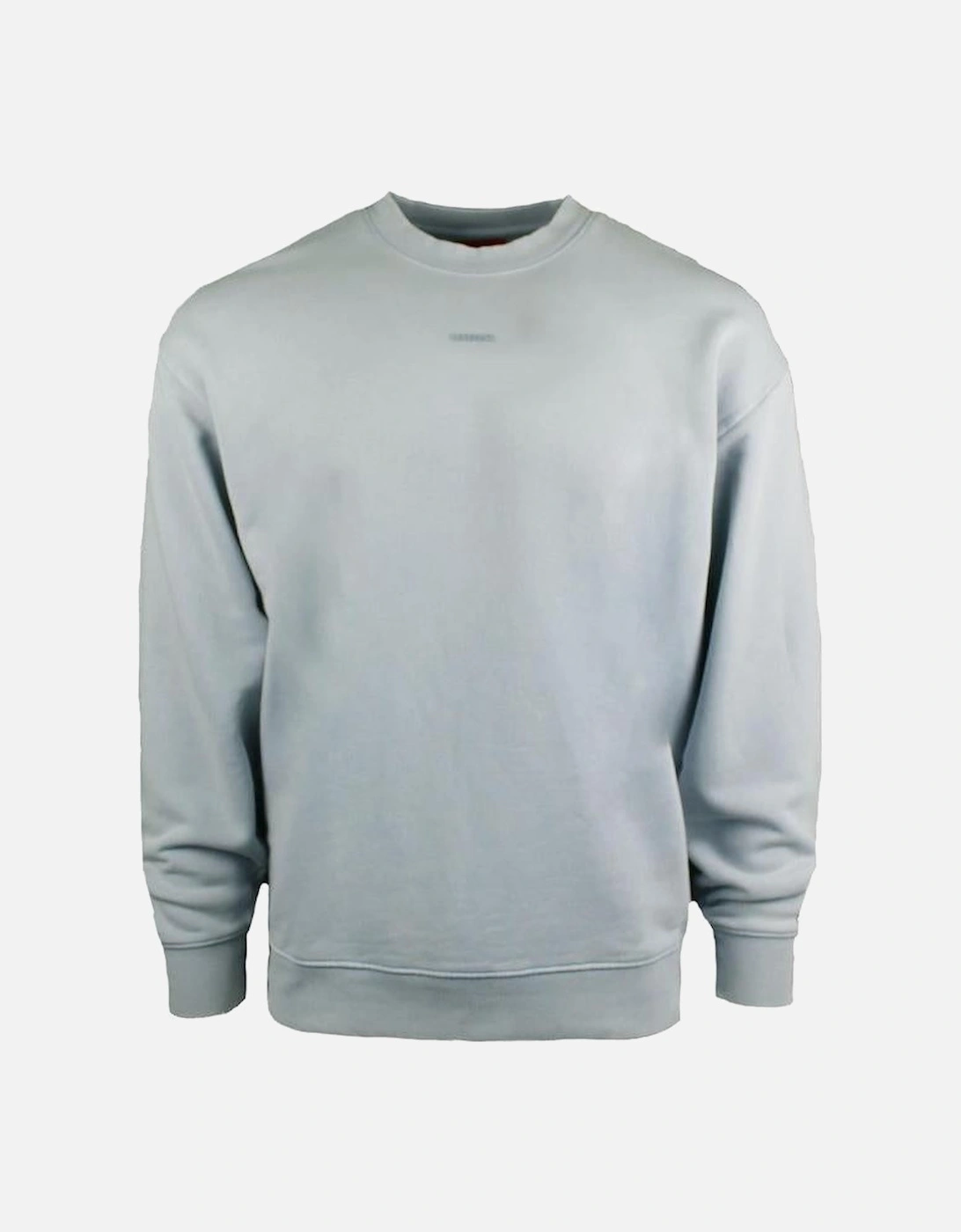HUGO Dopaly Relaxed Fit Cotton Sweatshirt, Open Blue, 2 of 1