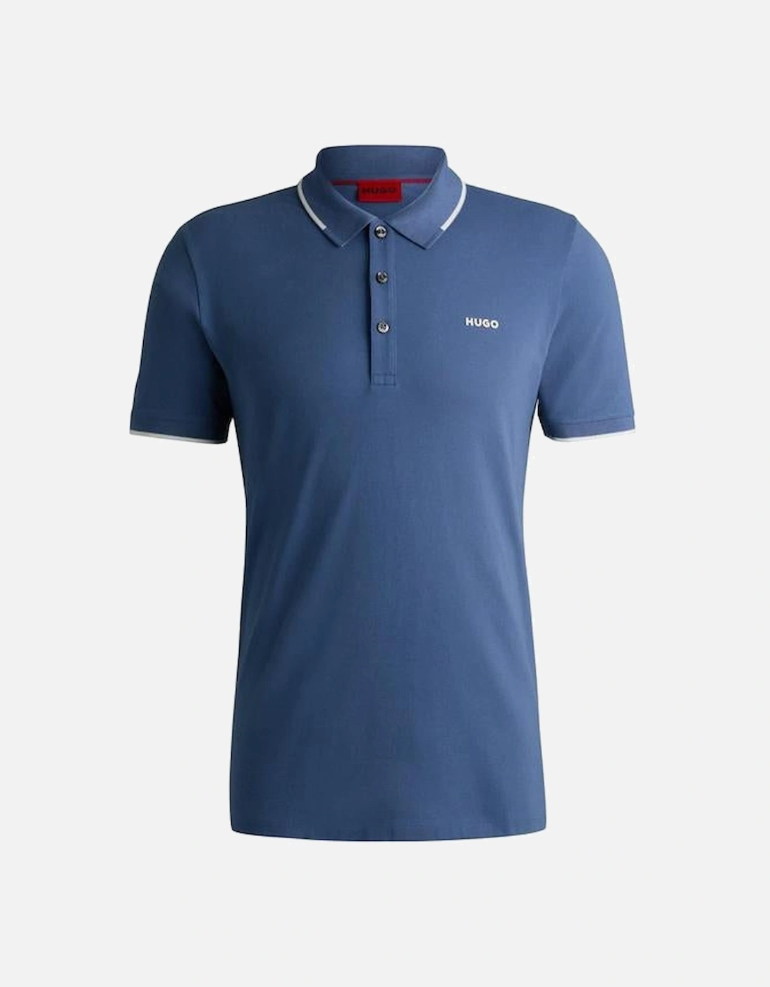 HUGO Slim Fit Dinoso222 Polo Shirt, Open Blue, 2 of 1