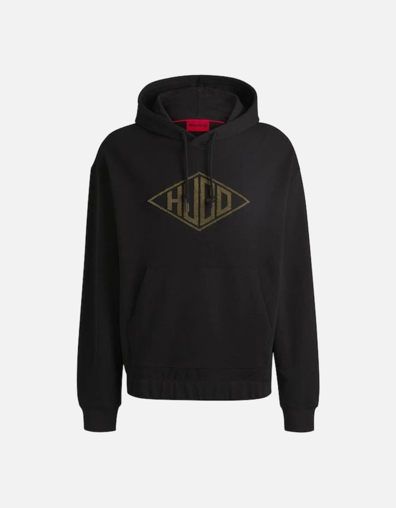 HUGO Dacorolo Cotton Hoodie, Black