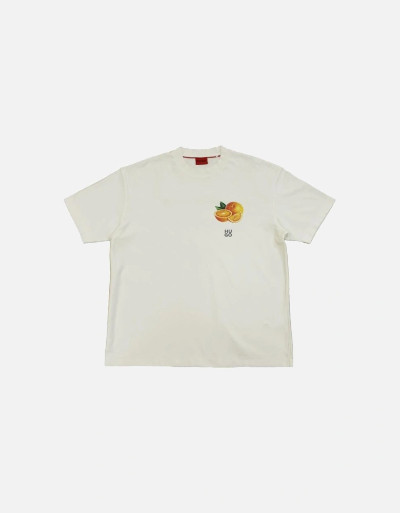 HUGO Dartiee Cotton oversize fit T-Shirt, Natural