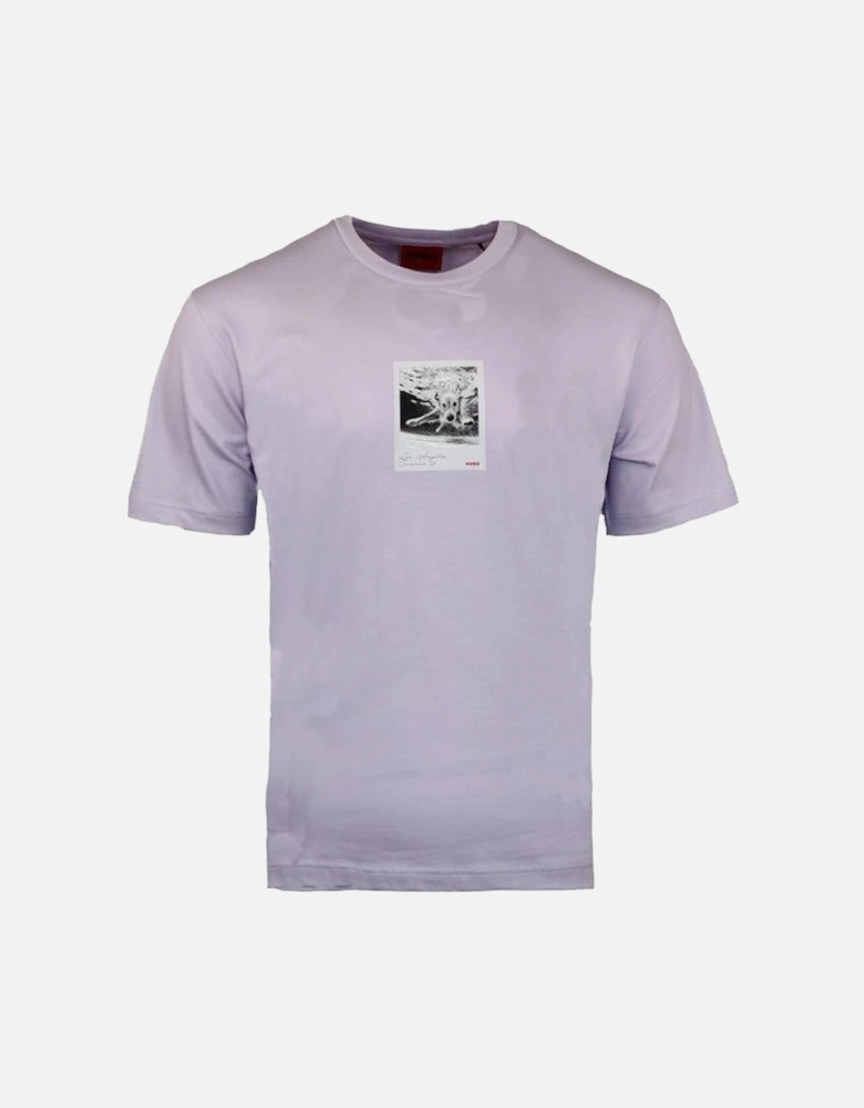 HUGO Darthy Cotton T-Shirt, Open Purple
