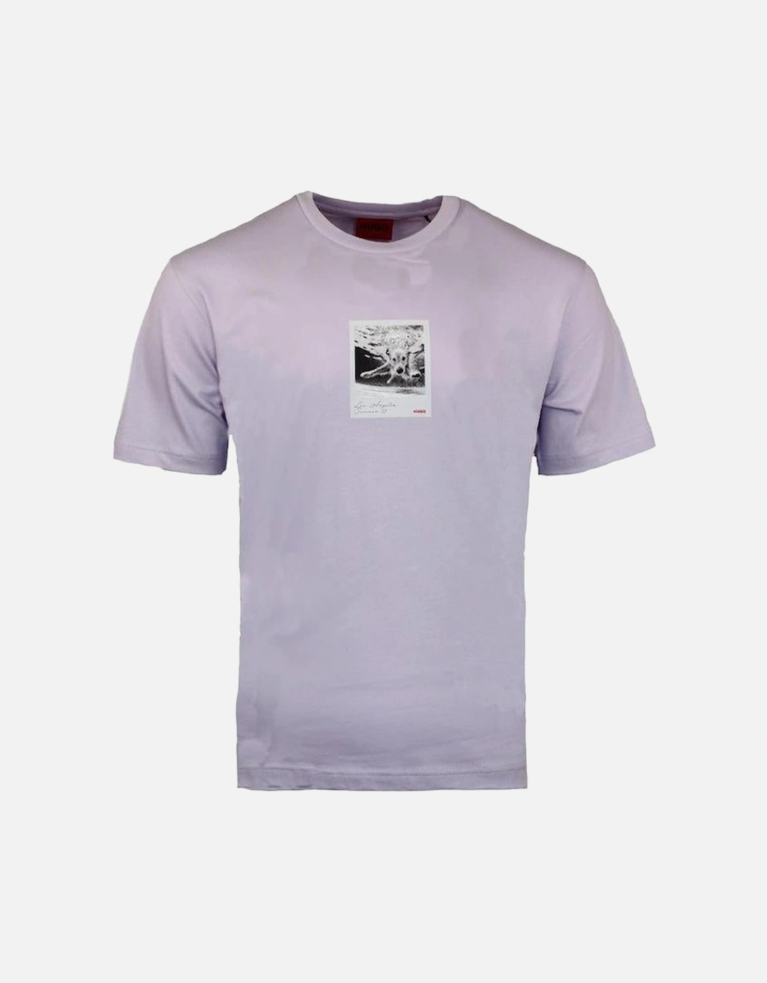 HUGO Darthy Cotton T-Shirt, Open Purple, 2 of 1