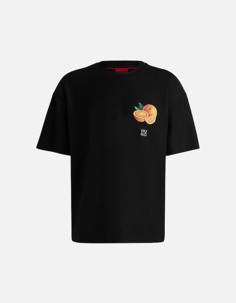 HUGO Dartiee Cotton T-Shirt, Black