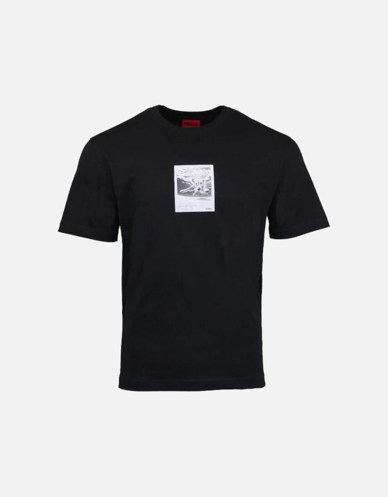 HUGO Darthy Cotton T-Shirt, Black