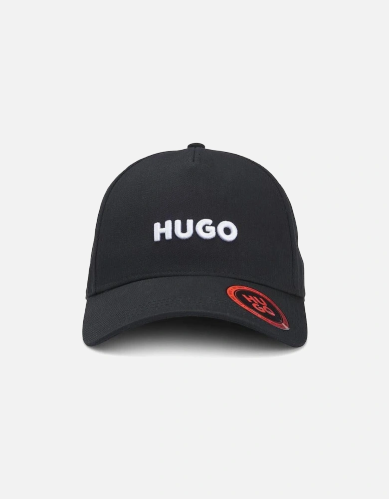 HUGO Jude Cotton-twill cap with logo, Black