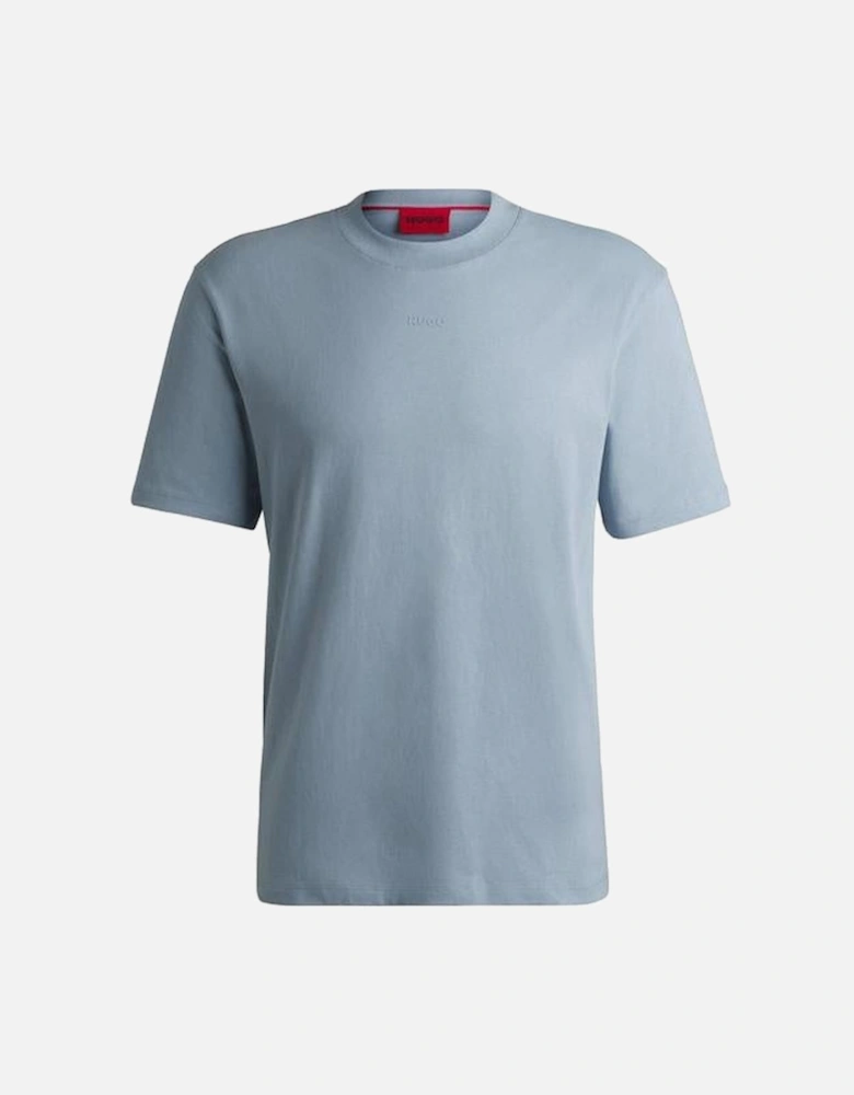 HUGO Dapolino Relaxed Fit Cotton T-Shirt, Open Blue