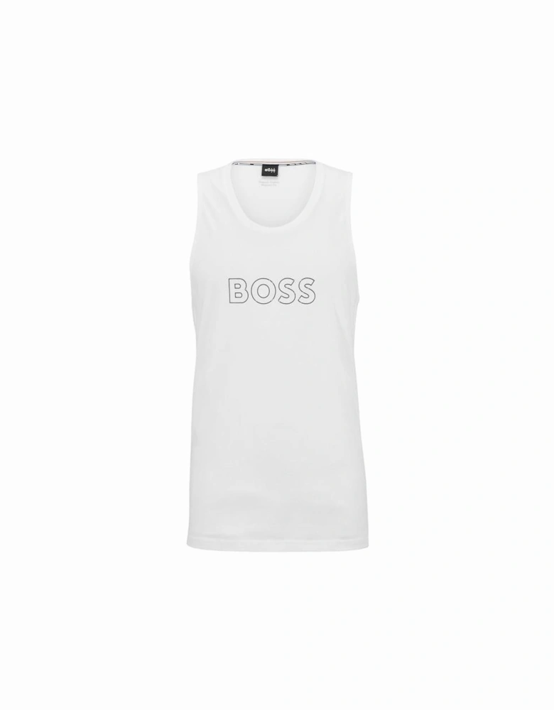 BOSS Straight Fit Beach Tank Top, White
