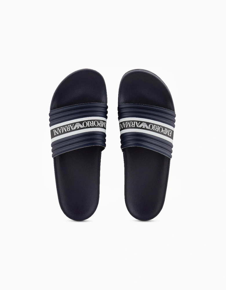 Logo Tape Sliders, Blue