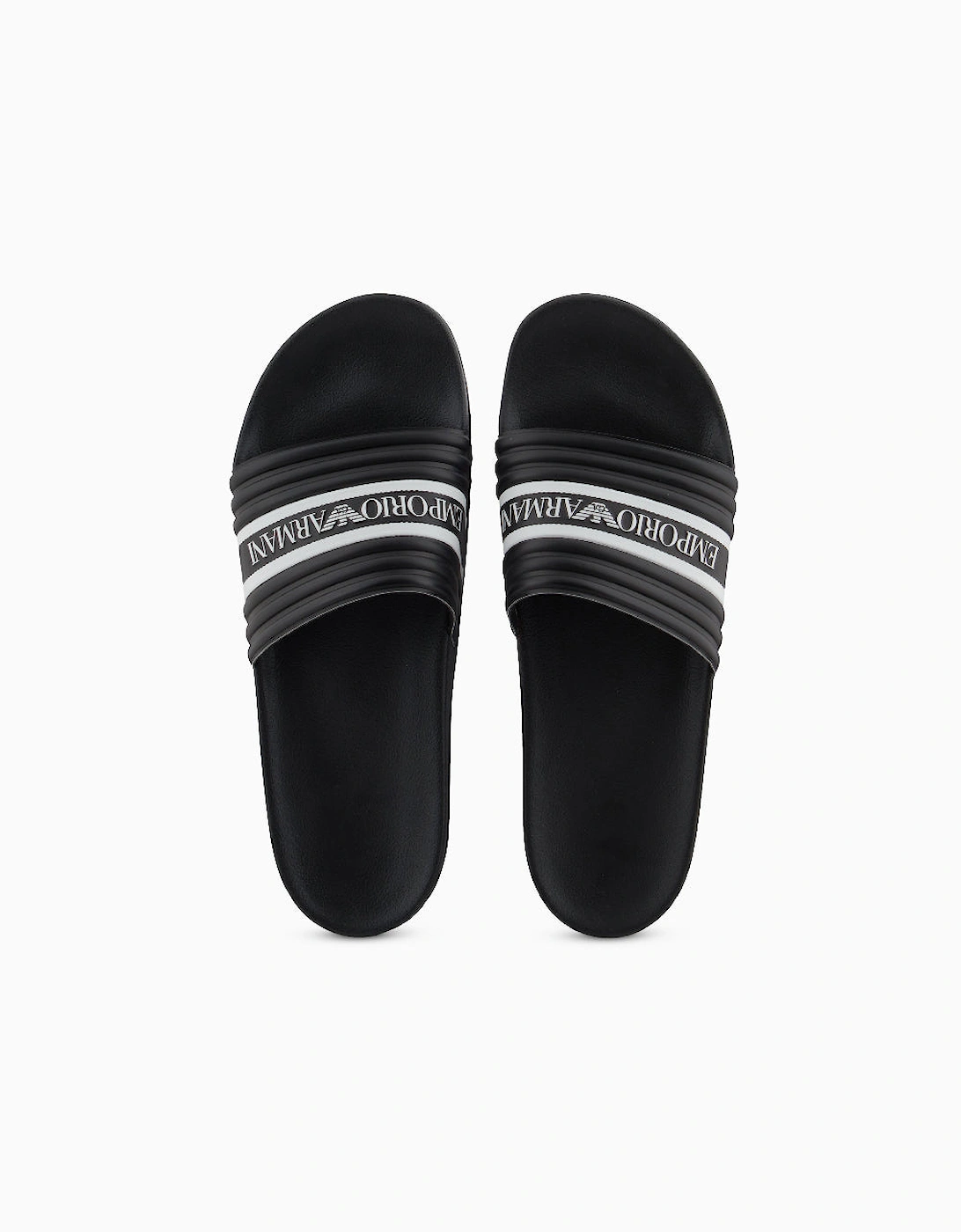 Logo Tape Sliders, Black