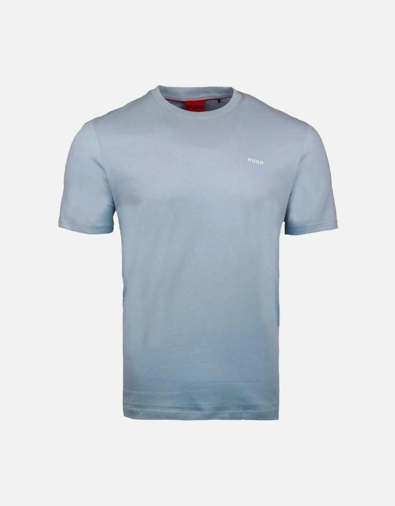 HUGO Dero222 Cotton T-Shirt, Open Blue
