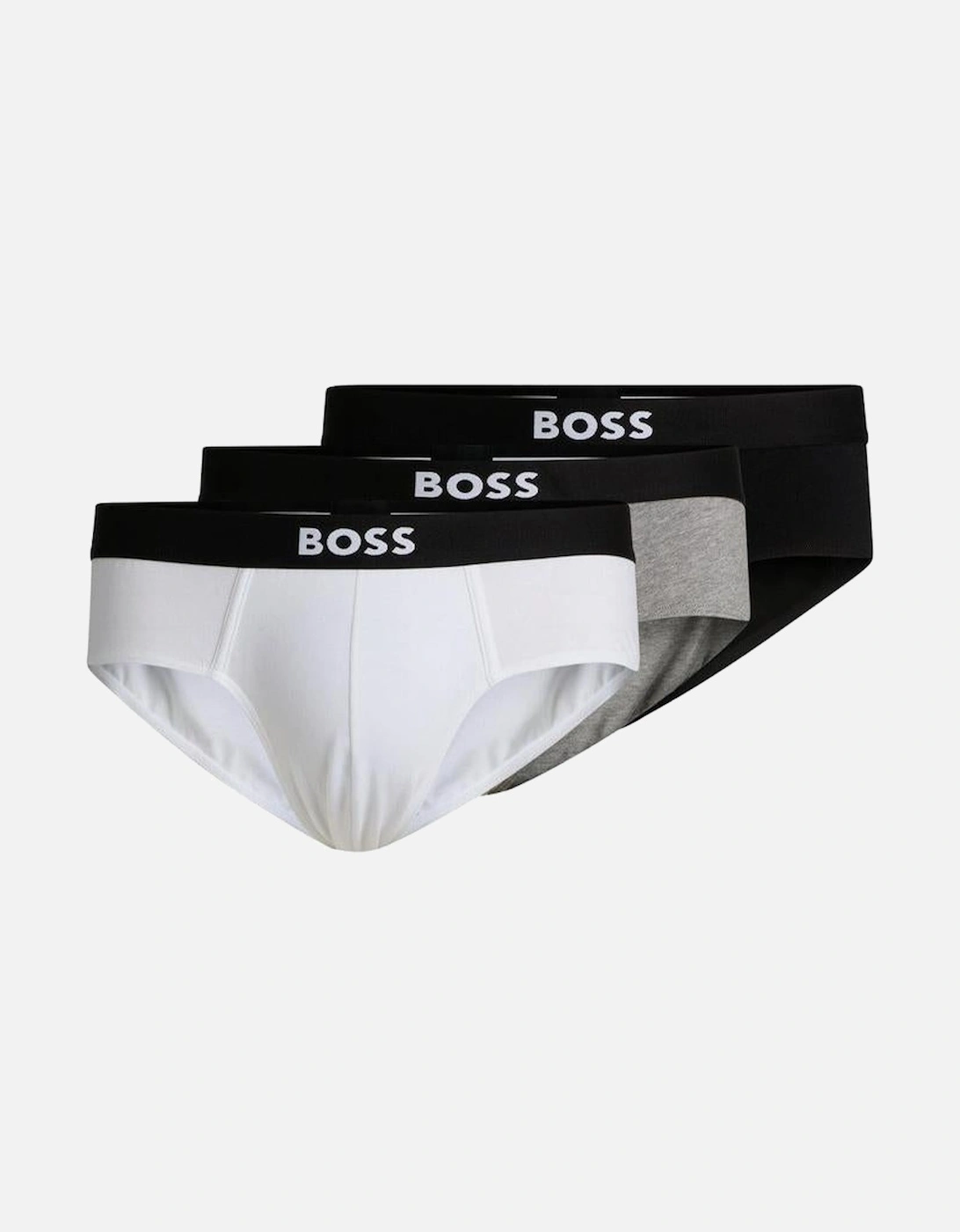BOSS 3-Pack BOSS ONE Briefs, Black/Grey/White, 2 of 1