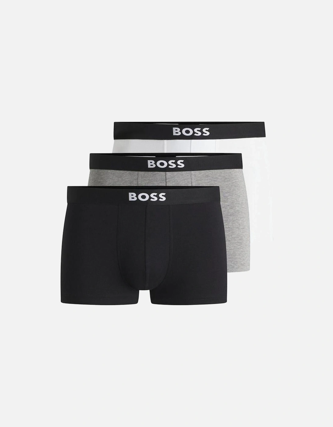 BOSS 3-Pack BOSS ONE Boxer Trunks, Black/Grey/White, 2 of 1
