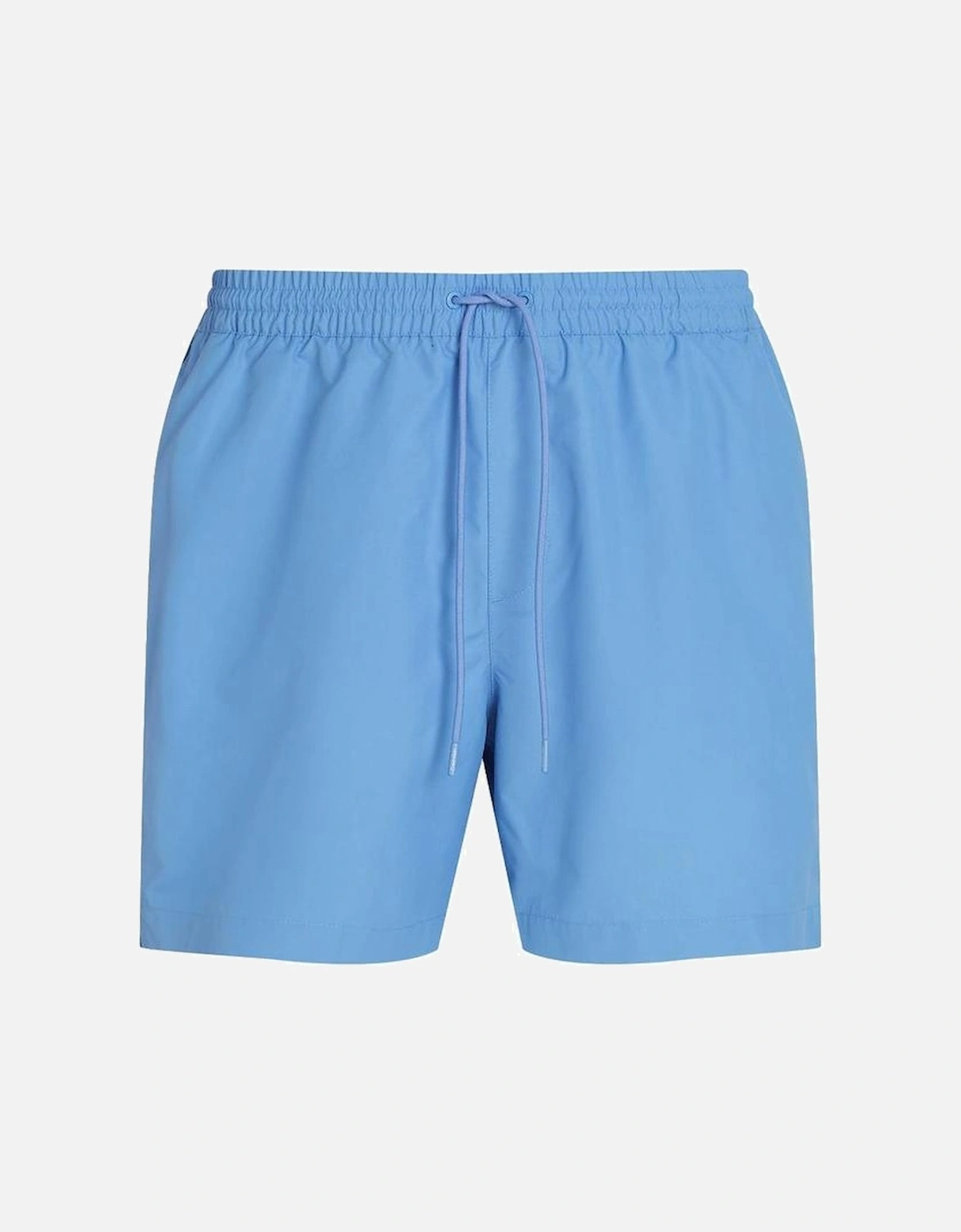 Medium Leg Length Drawstring Solid Swim Shorts, Glacier Blue, 4 of 3