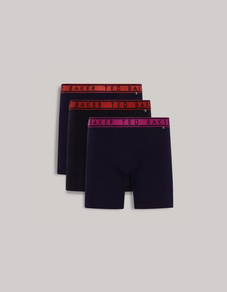 3-Pack Boxers, Black / Festival Fuchsia / Cayenne / Jester Red