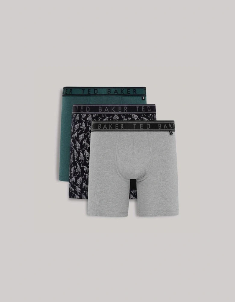 3-Pack Boxer Briefs, Trekking Green / Black Tiger / Heather Grey