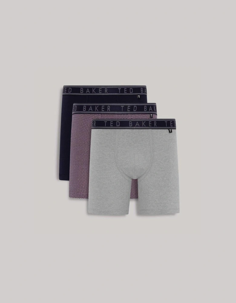 3-Pack Boxers, Navy / Ares / Heather Grey