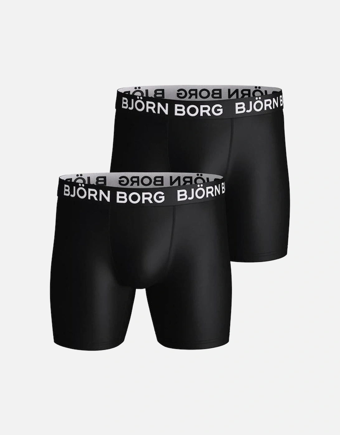 2-Pack Sports Microfibre Boxer Briefs, Black, 2 of 1