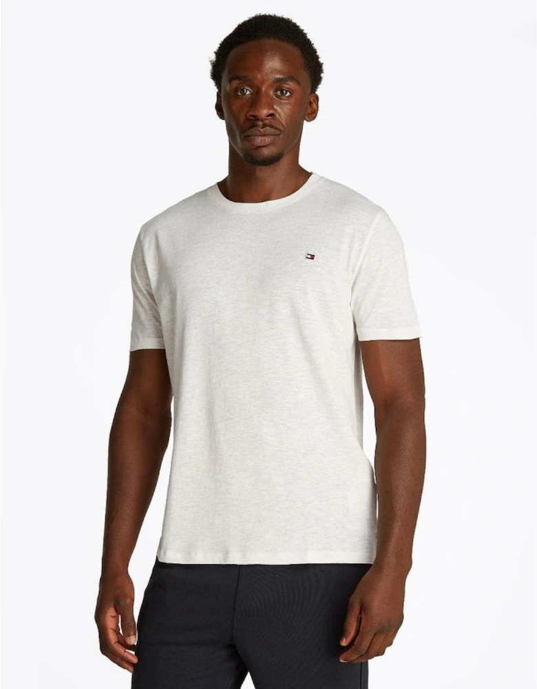 Crew-Neck Slub T-Shirt, Ivory