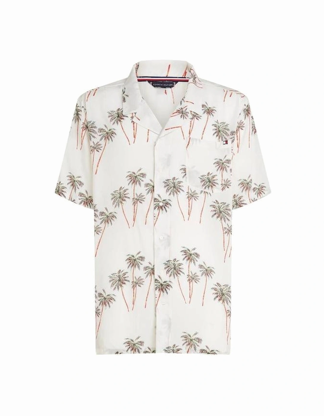 Palm Tree Bowling Shirt, Ivory Silk, 5 of 4