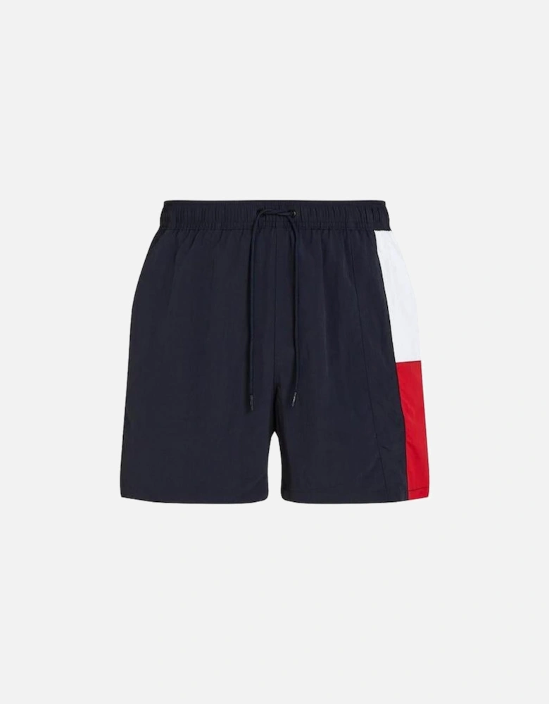Drawstring Side Block Swim Shorts, Desert Sky