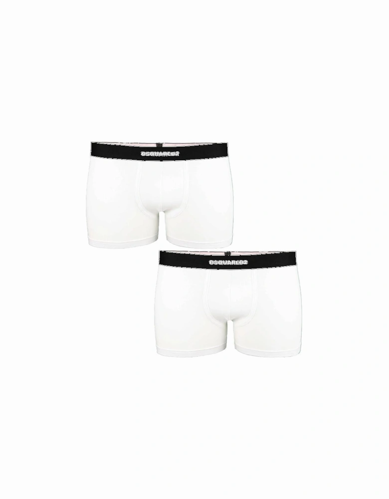 2-Pack Boxer Trunks, White