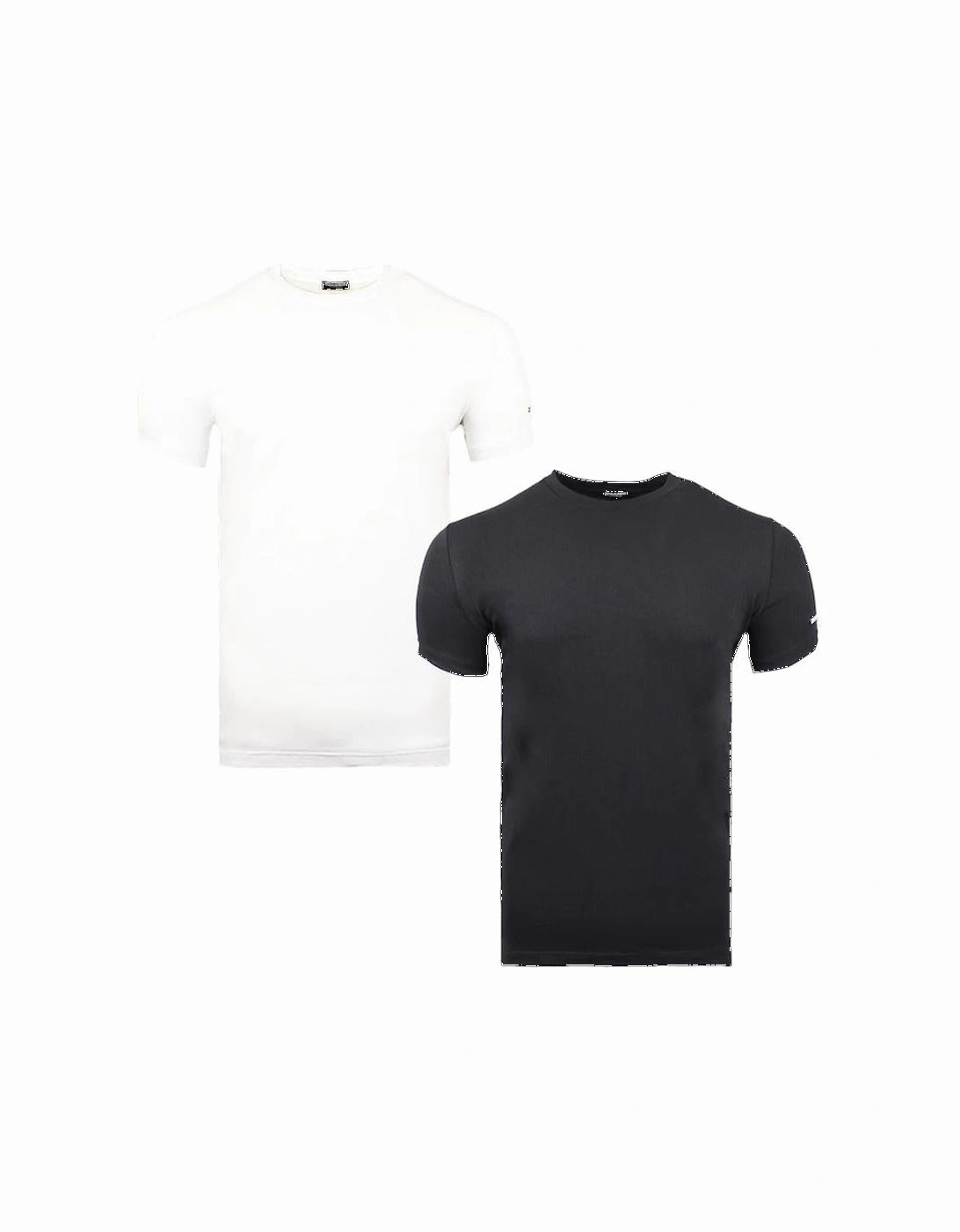 2-Pack T-Shirts, Black/White, 3 of 2