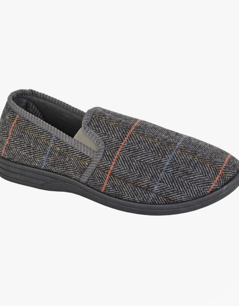 KENNY Mens Full Slippers Slippers Grey