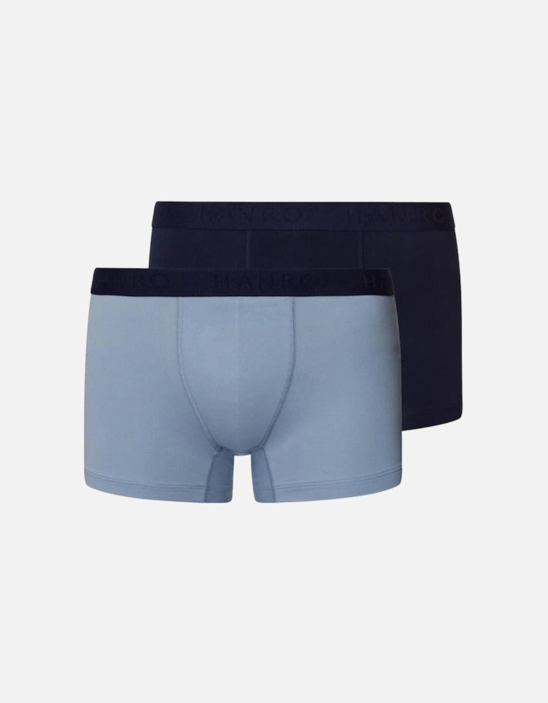 2-Pack Cotton Essentials Boxer Trunks, Sea Breeze / Deep Navy