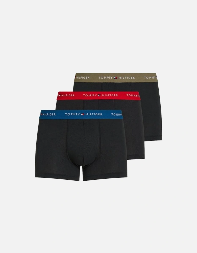 3-Pack  Signature Cotton Boxer Trunks, Indigo/Primary Red/Utility Olive