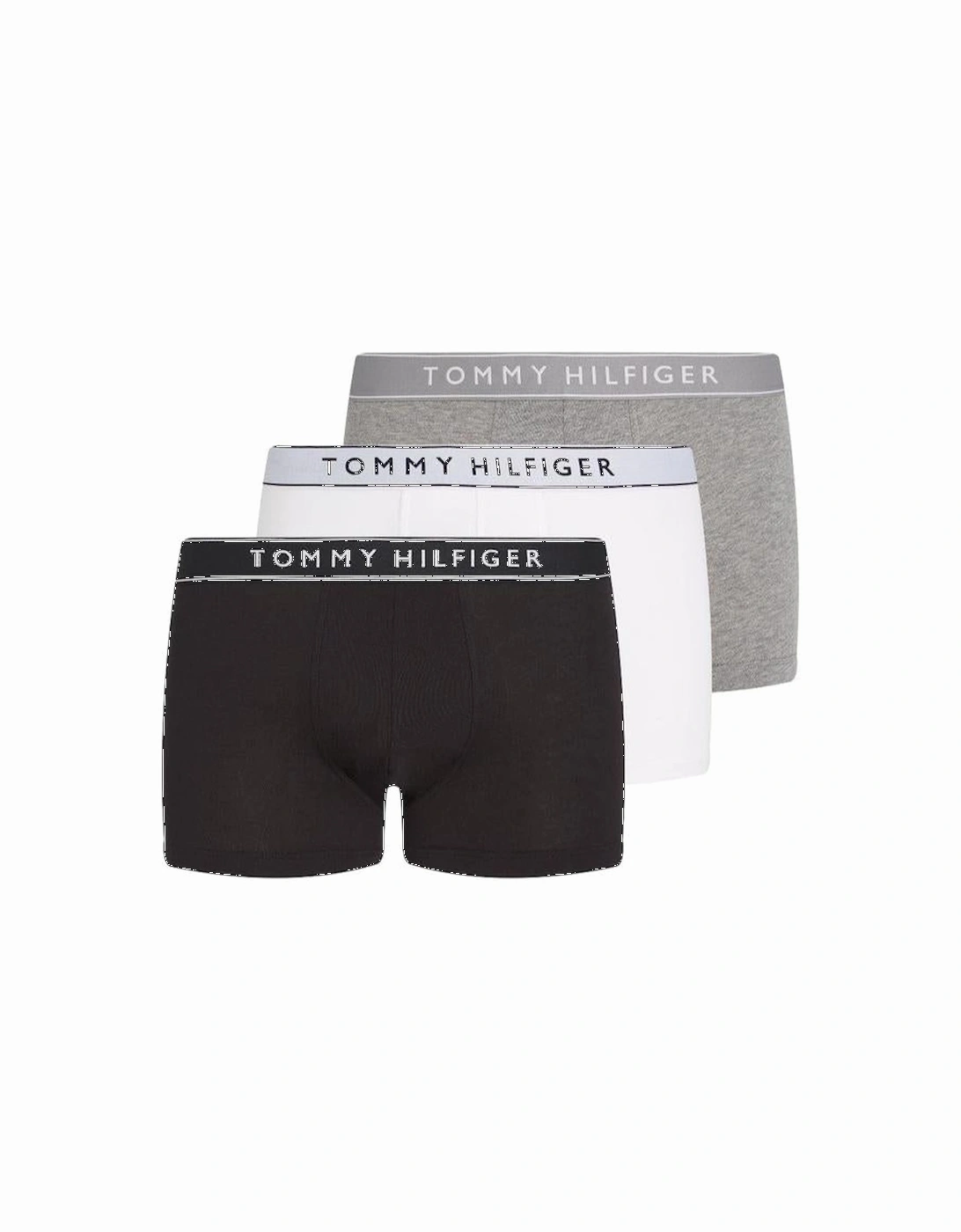 3-Pack Everyday Essentials Boxer Trunks, Mid Heather/Black/White, 5 of 4