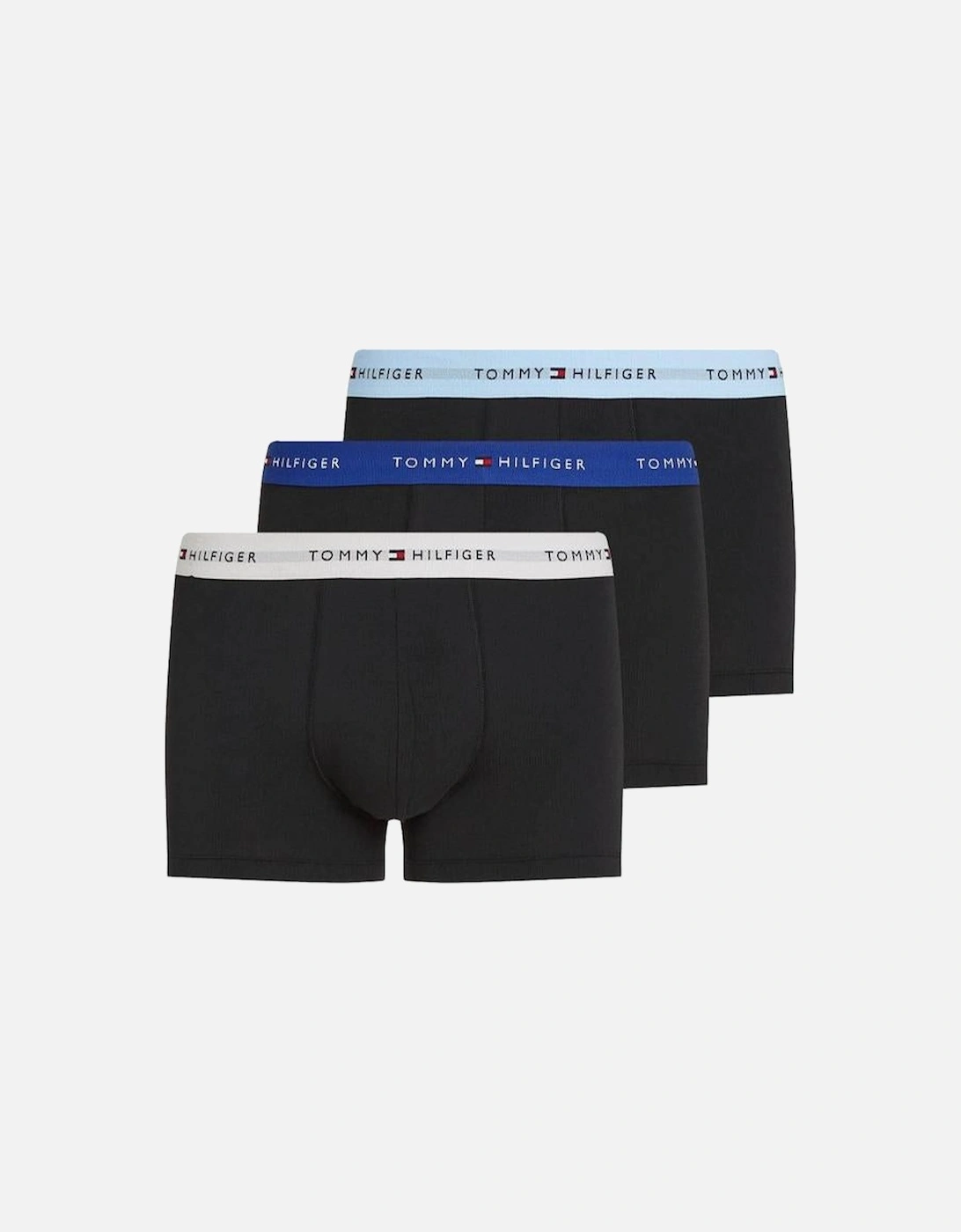 3-Pack Signature Cotton Boxer Trunks, Black/Blue/Light Cast, 4 of 3