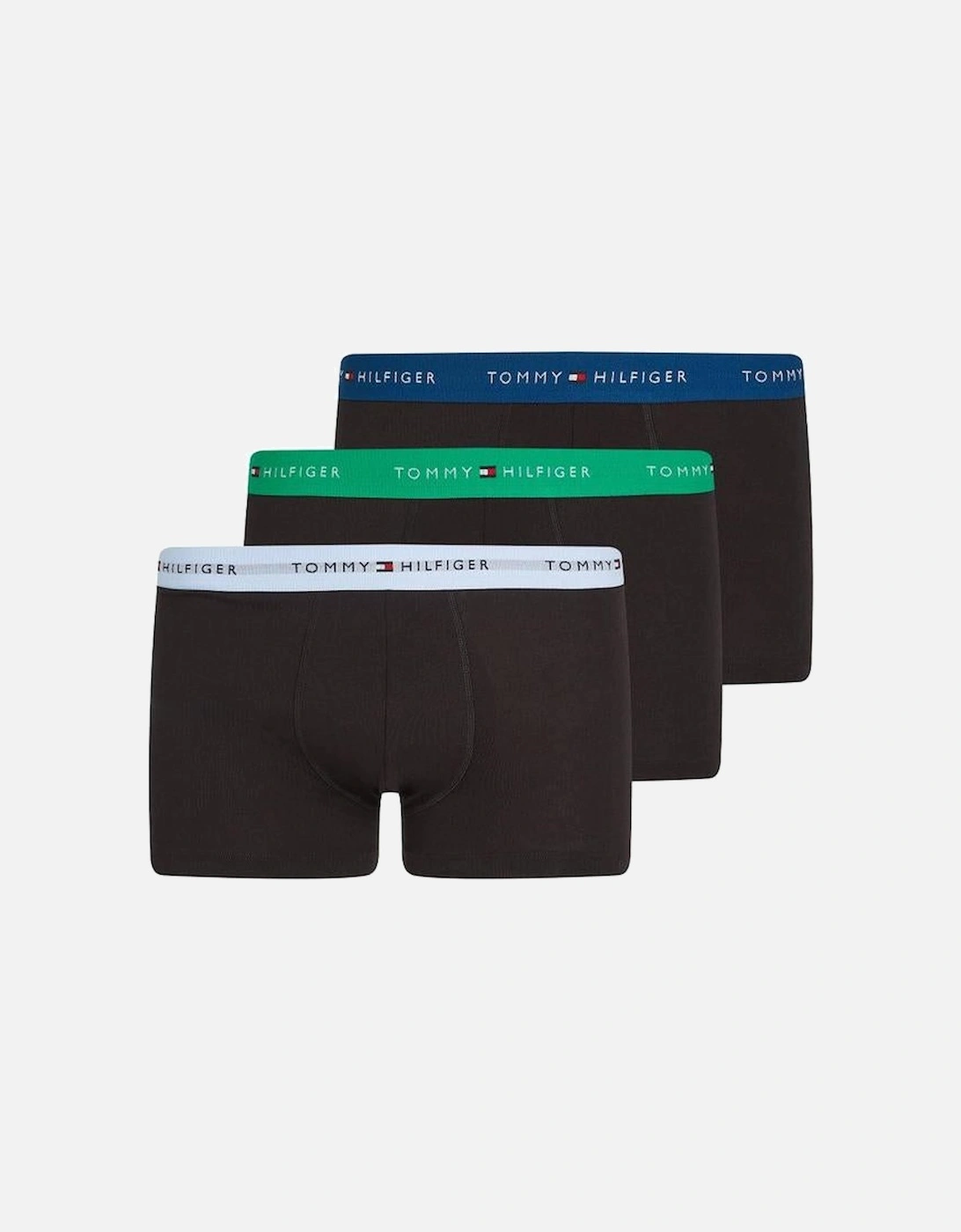 3-Pack Signature Cotton Boxer Trunks, Black/Blue/Primary Green/Deep Indigo, 4 of 3