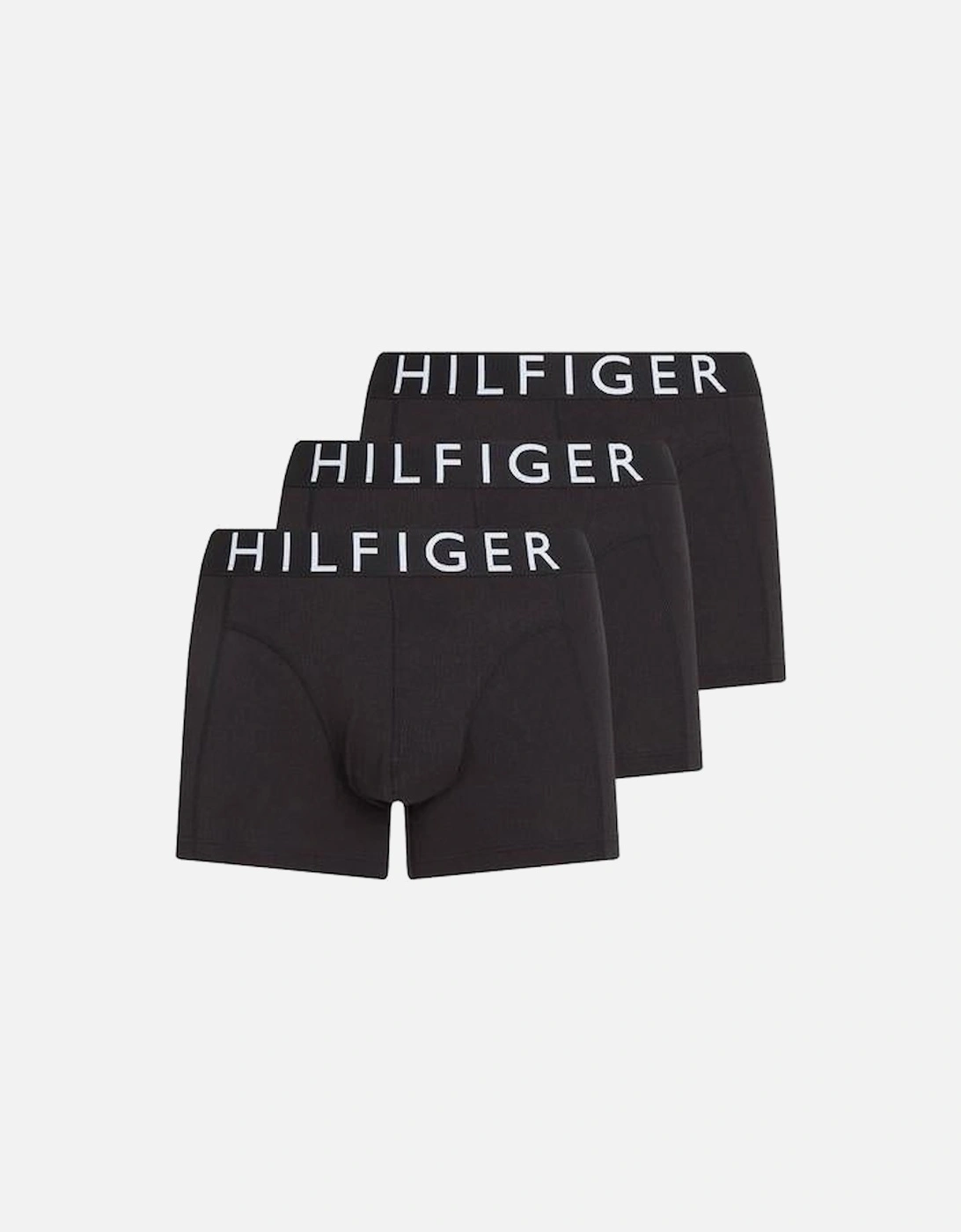 3-Pack Hilfiger Cotton Large Logo Boxer Trunks, Black, 5 of 4