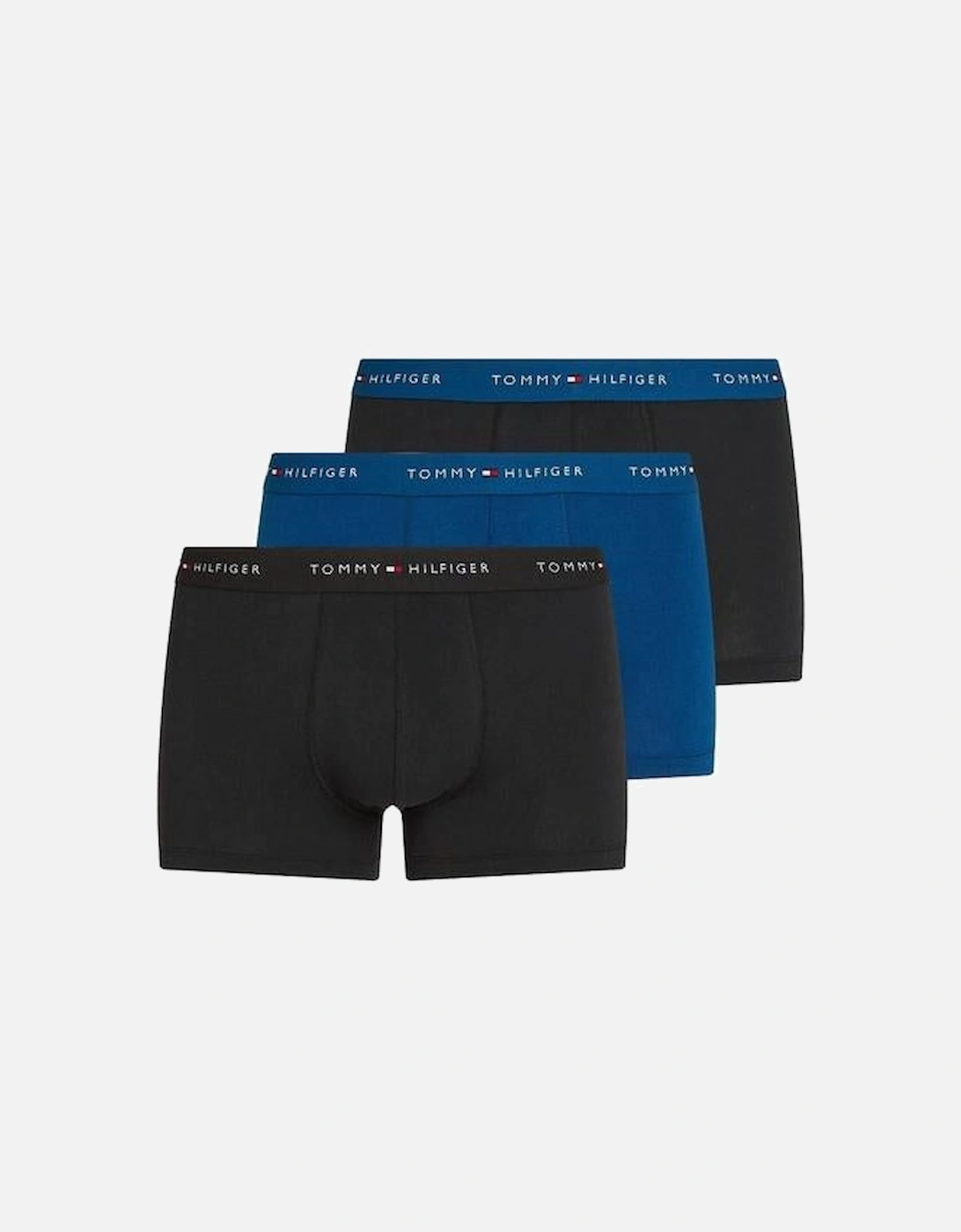 3-Pack Signature Cotton Boxer Trunks, Deep Indigo/Black, 5 of 4