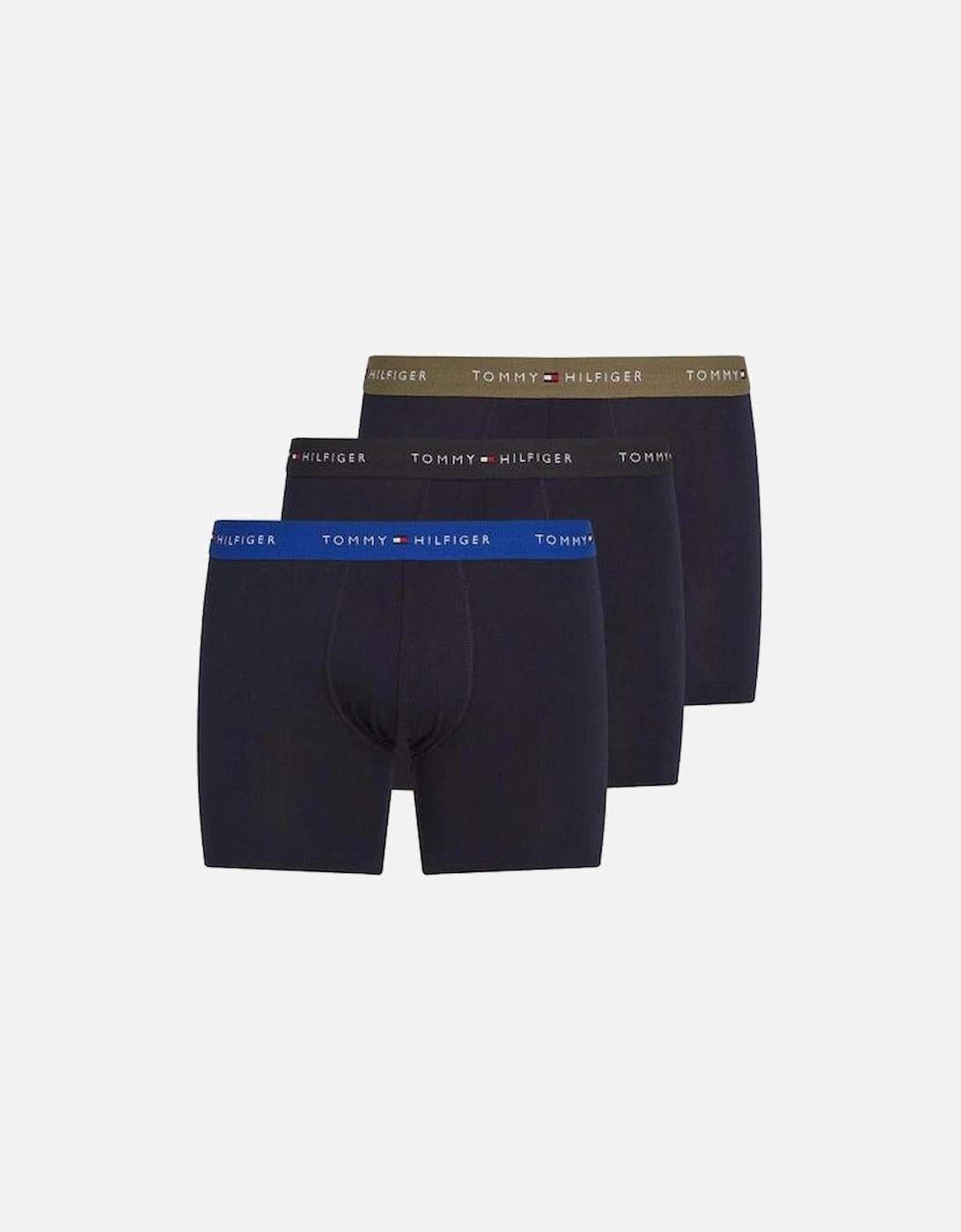 3-Pack Signature Cotton Coloured Band Boxer Briefs, Black/Blue/Utility Olive, 5 of 4