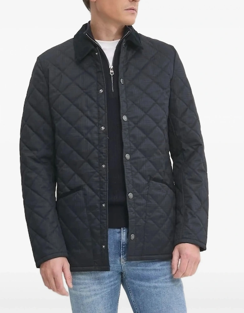 Checked Liddesdale Jacket Navy