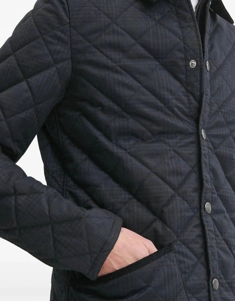 Checked Liddesdale Jacket Navy