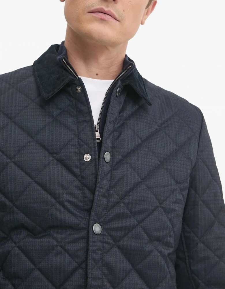 Checked Liddesdale Jacket Navy