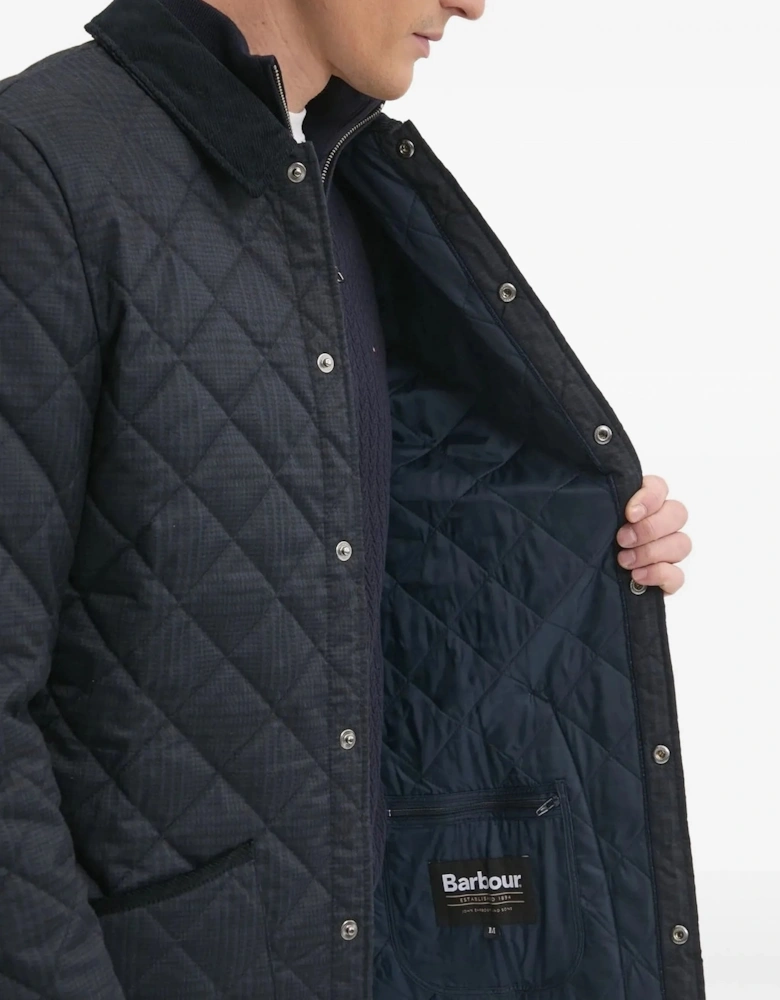 Checked Liddesdale Jacket Navy