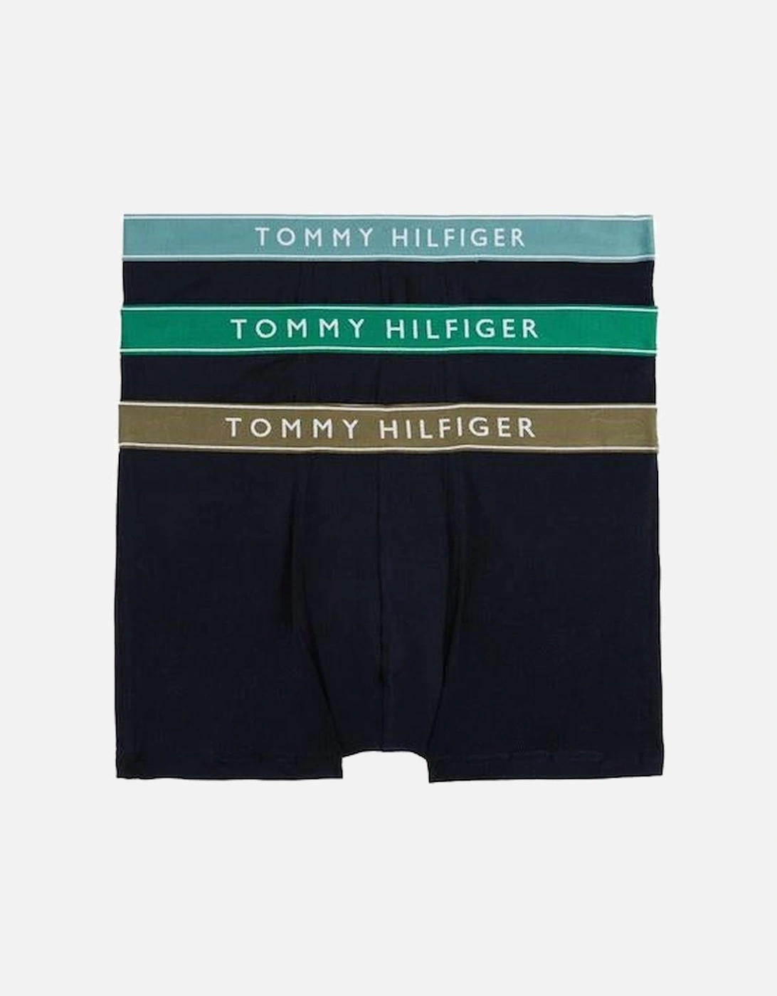 3-Pack Coloured Band Boxer Trunks, Desert Sky/Green, 4 of 3
