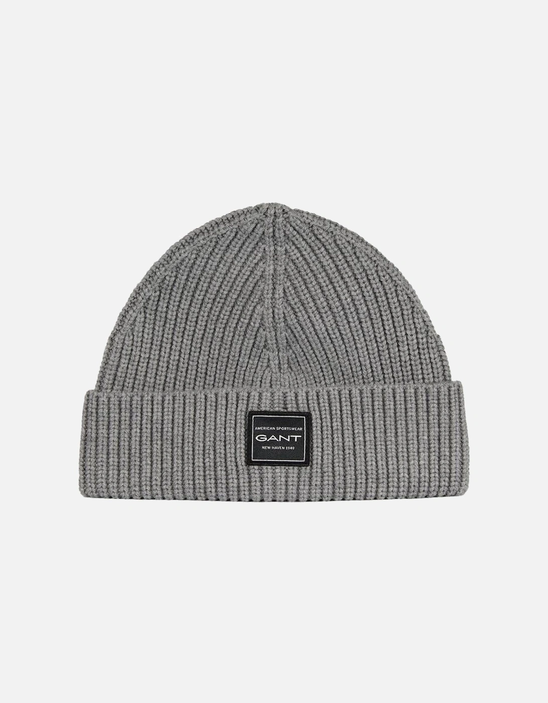 Ribbed Cotton Beanie, Grey, 4 of 3