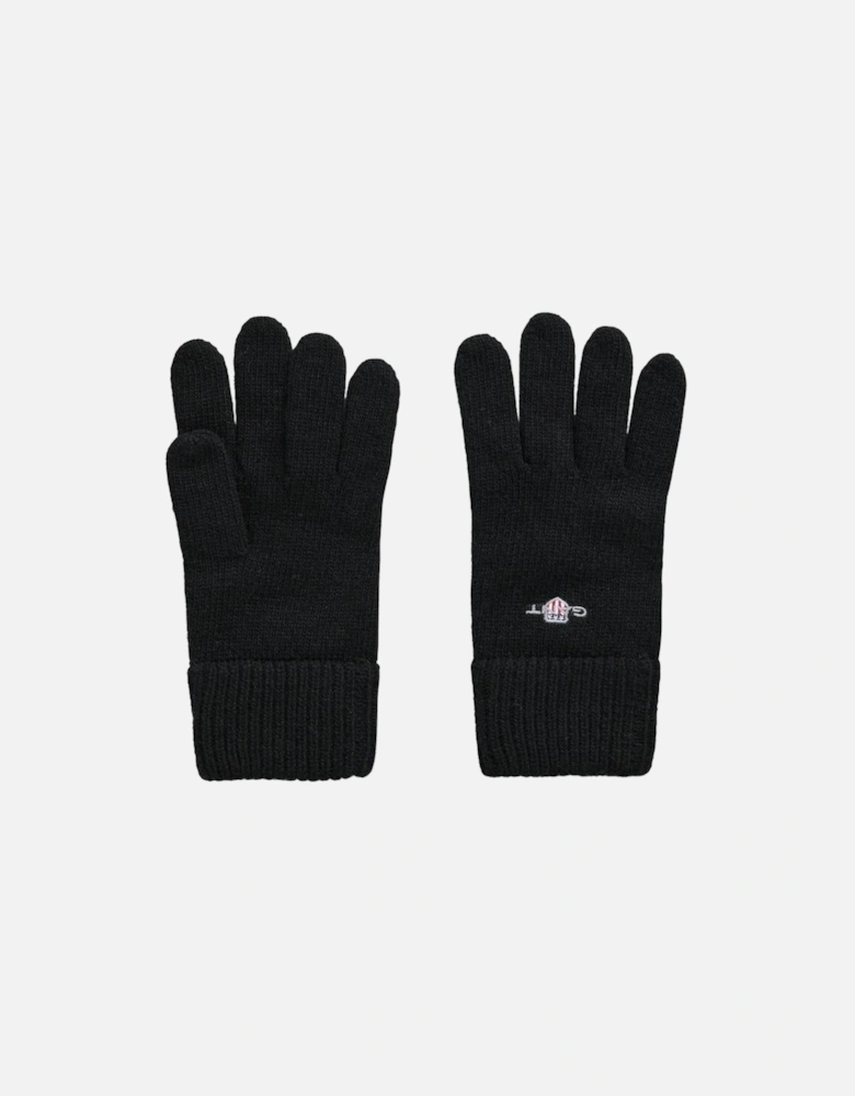 Shield Wool Gloves, Black