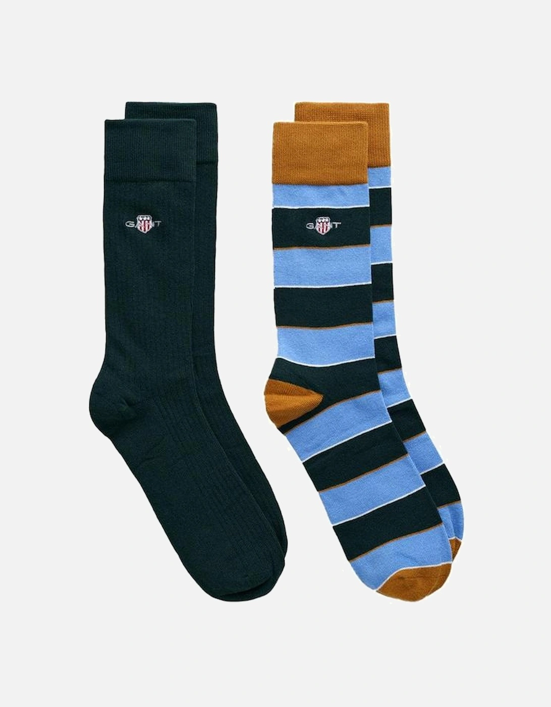 2-Pack Shield Rugger Stripe Socks Gift Set, Clear Sky, 3 of 2