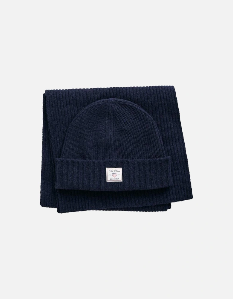 Beanie & Scarf Gift Set, Navy