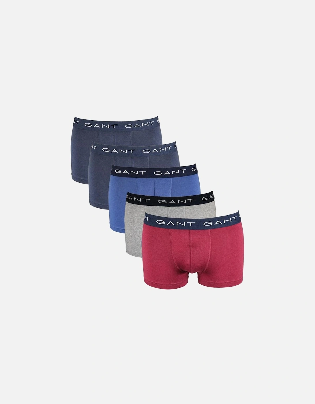 5-Pack Logo Waistband Boxer Trunks, Rich Wine, 13 of 12