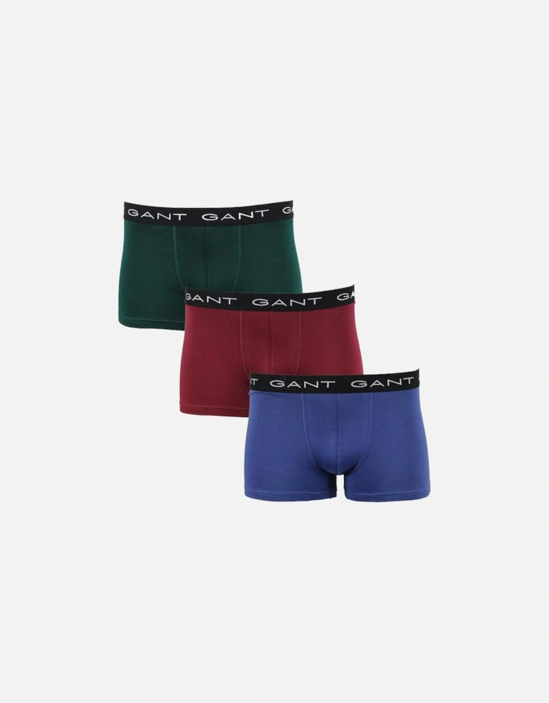 3-Pack Boxer Trunks, Vintage Blue