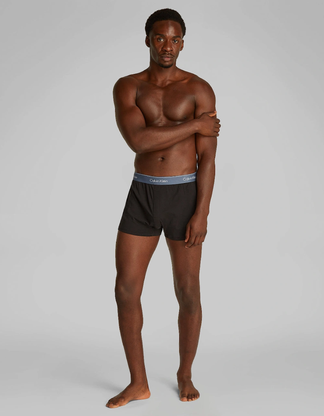 3-Pack Icon Cotton Stretch Slim Boxer Shorts, Black / Vintage Indigo / Micro Chip / Molten